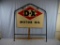 Double sided enamel D-X Motor Oil terrace sign, excellent condition,  - YOU ARRANGE SHIPPING