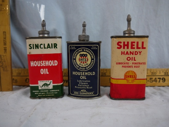 3 household oil, 3 & 4 ounce size with metal caps