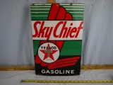 Enamel Sky Chief Texaco Gasoline sign - 18