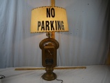 City of Chicago parking meter retro-fitted as a lamp (lamp works, meter is stuck)