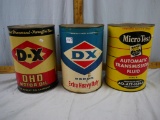 (3) empty five quart oil cans