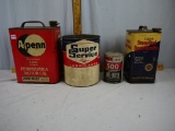 (4) lubricant cans
