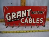 Grant Battery Cables metal sign, 14-1/4