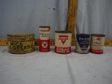 (5) empty miscellaneous tins