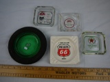 (5) ashtrays: Goodrich, Texaco, Sinclair, (2)  Phillips 66