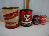 (4) lubricant cans