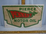 Cardboard Pierce Pennant Motor Oil sign -19-1/4