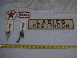 (3) metal restroom items