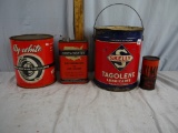 (4) lubricant cans - partial