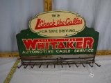Whitaker Automotive *Cable*Service metal sign with 12 hooks, 17