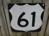 US Highway 61 metal sign, 24