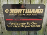 Metal Northland Motor Oils sign, 18