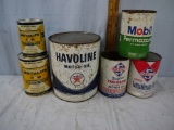 (6) empty oil tins