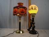 (2) countertop lamps: Amoco 18