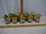 (9) HEET cans, empty/partial/One unopened