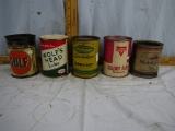 (5) 1 lb. grease or lube cans