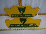 (2) metal Mohawk Tires signs, 22