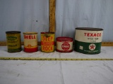 (5) full or partial grease cans