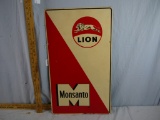 Monsanto Lion metal sign, 24
