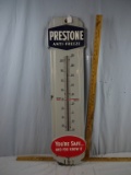 Prestone Anti-Freeze enamel thermometer, 36-1/2