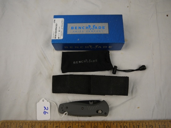 Benchmade MINI-BARRAGE CMP-S30V folding knife with sheath - NIB