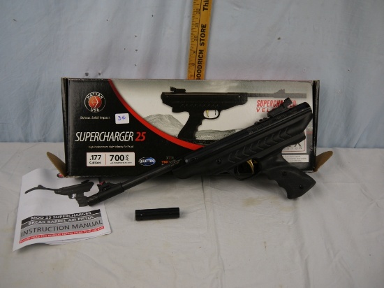 Hatsan Supercharger 25 air pistol, .177 caliber, black synthetic - NIB - made in Turkey