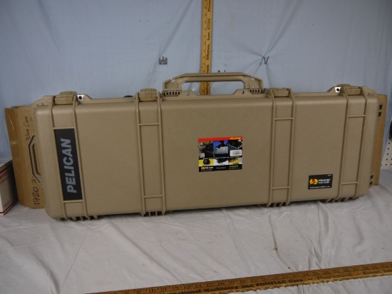 Pelican 1720 hard-sided gun case with extra foam pieces - 45" x 5-1/2" x 14-1/2", with wheels