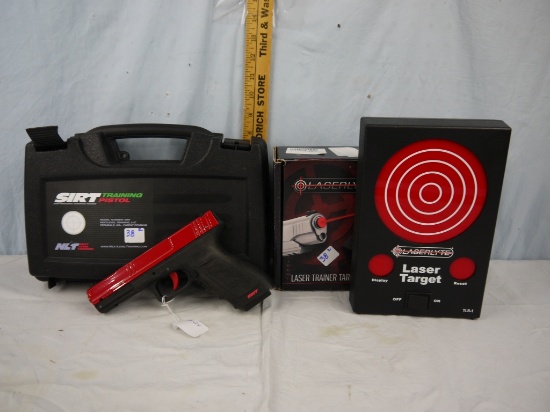 (2) target practice items: SIRT laser training pistol SN:005189 & Laserlyte target - both like new
