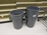 GRAY TRASH CANS