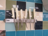 KNIVES W/MAGNETIC KNIFE RACK - ONE LOT