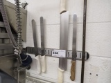 4 KNIVES W/RACK  - ONE LOT