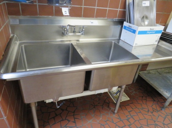 70-INCH 2-COMPARTMENT SINK