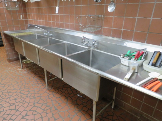 150-INCH 4-COMPARTMENT SINK