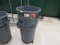 GRAY 32-GALLON TRASH CANS