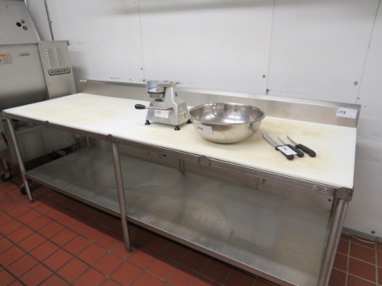 8FT POLYTOP TABLE - 30IN DEEP