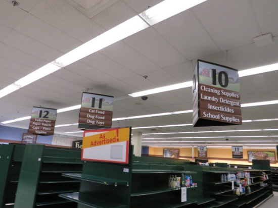 AISLE MARKERS 12 AISLES - ONE LOT