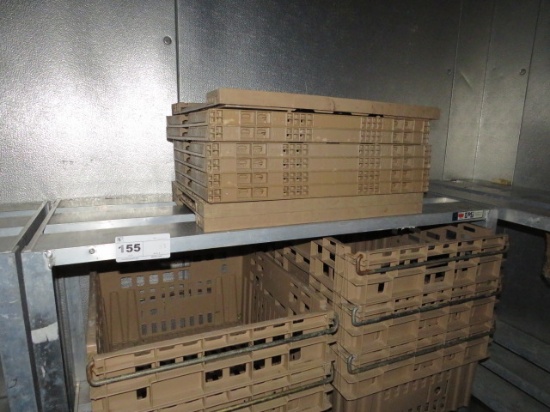 12 PLASTIC CRATES - ONE LOT