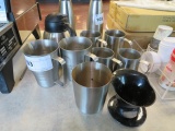 S/STEEL PITCHERS, CREAMERS - ONE LOT