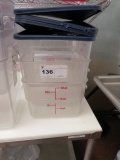 CAMBRO 12QT STORAGE CONTAINERS WITH LIDS