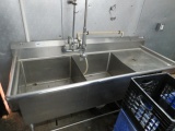 76-INCH 2-COMPARTMENT SINK W/RH DRAIN BOARD