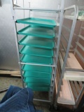 TRAY RACK WITH PRODUCE TRAYS