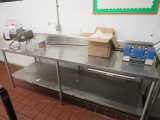 8FT STAINLESS STEEL TABLE 30IN DEEP