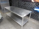 6FT STAINLESS STEEL TABLE - 30IN DEEP