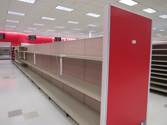 MADIX GONDOLA SHELVING 72IN TALL 20/22 - 52FT W/4FT END CAP - SOLD BY THE FOOT