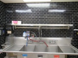 8FT S/STEEL WALL SHELF WITH POT RACK
