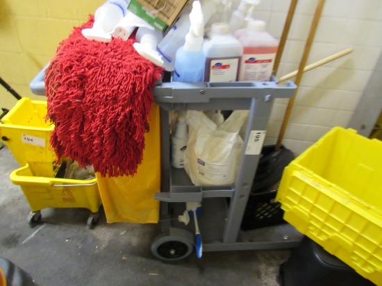 JANITOR CART W/MOP BUCKET