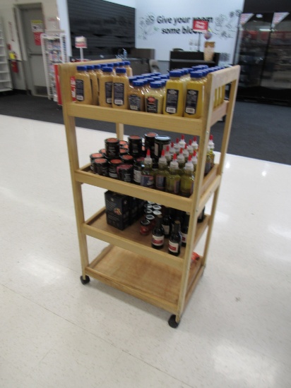 24-INCH 4-SHELF WOOD DISPLAY
