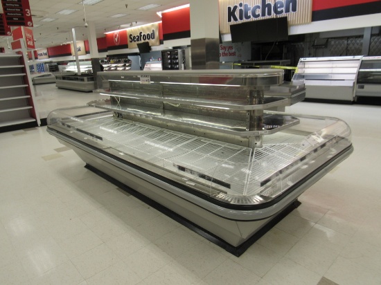 12FT KYSOR 3-DECK CHEESE ISLAND - REMOTE COOLED NO COMPRESSOR