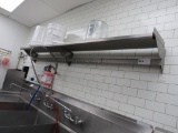 8FT S/STEEL WALL SHELF WITH POT RACK
