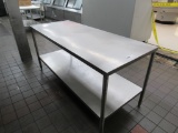 6FT STAINLESS STEEL TABLE - 30IN DEEP